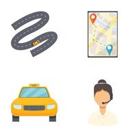 Travel and navigation icon set vector