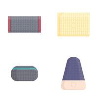 Set of four modern wireless speakers vector