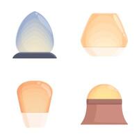 Set of abstract geometric shapes in pastel colors vector