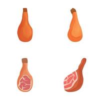 Cartoon butternut squash set illustration vector