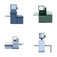 Set of modern checkout counters vector