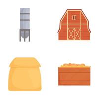Farming and agriculture icon set vector