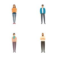 Set of various standing people characters vector
