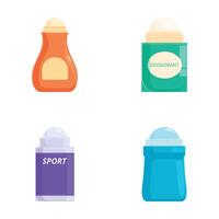 set of assorted deodorant containers vector