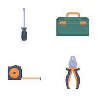 Set of icons representing tools vector