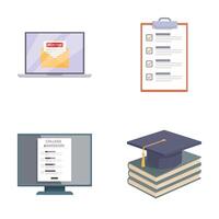 Digital education and application concepts vector