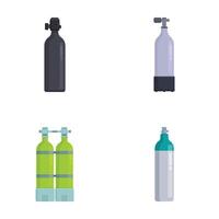 Set of various water bottles icons vector