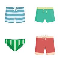 Set of various swimwear illustrations vector