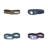 Set of various headlamp designs vector