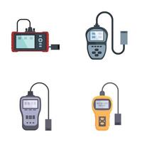 Set of four digital multimeters vector