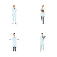 Set of diverse healthcare professionals vector