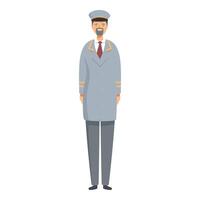 Friendly doorman smiling while standing at attention vector