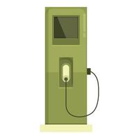 Green electric vehicle charging station providing sustainable power for eco friendly transportation vector