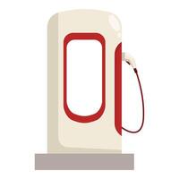 Modern electric vehicle green energy charging station supplying power to cars vector