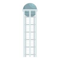 Tall and modern water tower is supplying water to a city vector