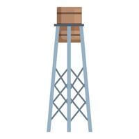 Tall water tower providing water to a small town vector