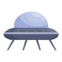 Classic ufo spaceship hovering, alien transport illustration vector