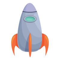 Cartoon spaceship ready for launching to explore the galaxy vector