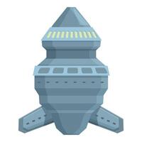 Large spacecraft is floating in space vector