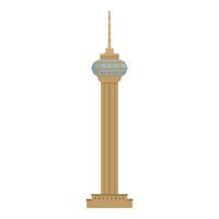 Tall modern telecommunication tower standing tall with observation deck vector