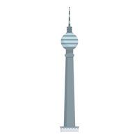 Berlin television tower standing tall against clear sky in germany vector