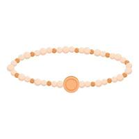 Elegant pearl bracelet with a golden clasp on white background vector
