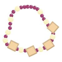 Elegant bracelet adorned with sparkling beads and delicate charms for fashion and style vector