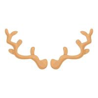 Pair of stylized reindeer antlers are isolated on white background vector