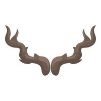Deer antlers forming a symmetrical shape with copy space on white background vector