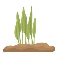 Green grass growing from the ground on white background vector