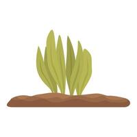 Green grass growing from the ground on white background vector