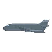 Large grey airplane is flying in the sky vector