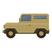 Powerful military suv vehicle standing in profile view illustration vector