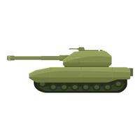 Powerful heavy military tank moving forward with weapon pointed vector