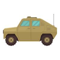 Military armored vehicle from the side showing its camouflage pattern vector
