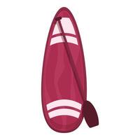 Red paddle board for sup surfing standing with paddle isolated on background vector