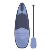 Modern sup board for stand up paddling water sport with paddle isolated on white background vector