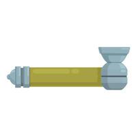 Classic smoking pipe is laying on a white background vector