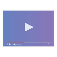 player showing streaming bar playing button and progress bar vector