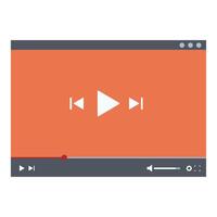 player is playing content in a web browser vector