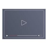 player showing streaming bar playing movie on computer screen vector