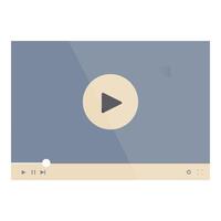 player showing a play button on blue background vector