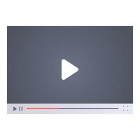 player showing streaming bar and play button on dark background vector