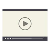 player showing a play button for streaming content vector