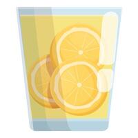 Refreshing citrus lemonade with slices of orange fruit floating in a glass vector