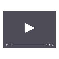 player interface with a play button on a gray background vector