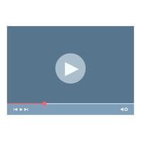 player is showing a streaming bar and play button vector