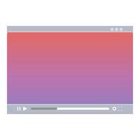 player showing a gradient background with play and settings buttons vector