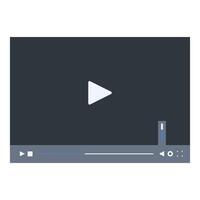 Clean and modern player is showing a loading bar vector