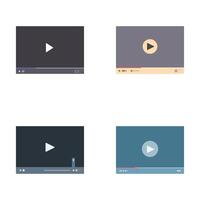 Set of modern player interfaces vector